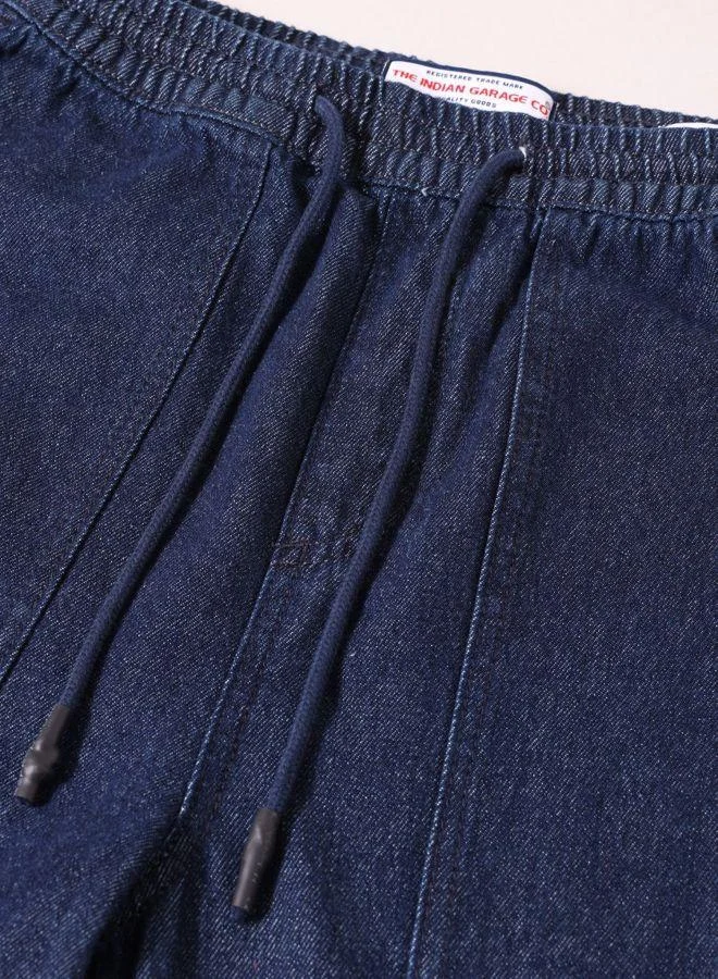 The Indian Garage Co  Men Relaxed Fit Solid Patch Pocket Mid-Rise Jeans for Men | Best Price UAE